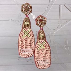 Pink Champagne Statement Earrings